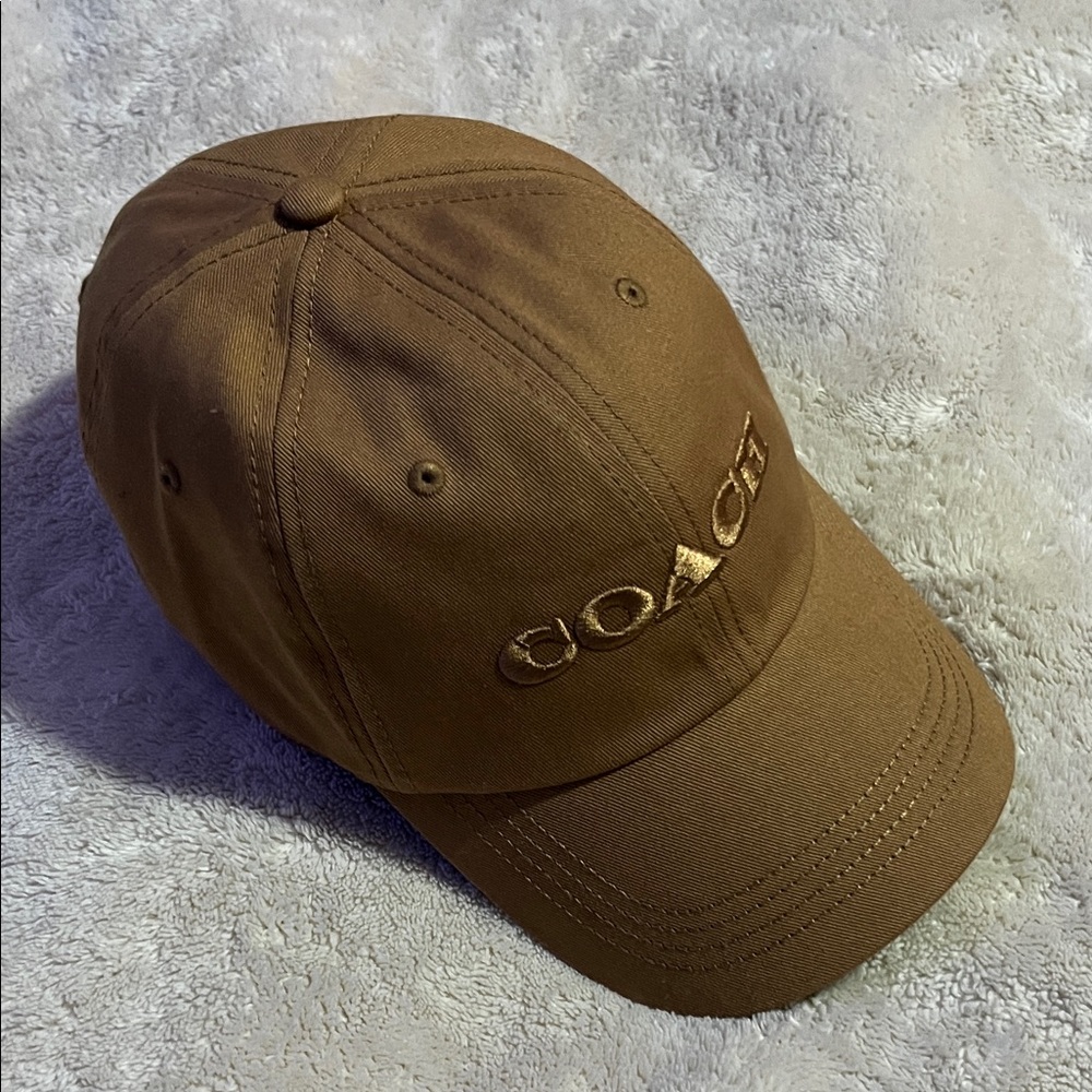 Coach Tan Logo Baseball Cap